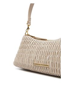Calvin Klein Torebka Ruched Drop Shoulder Bag LV04K3088G Beżowy. Kolor: beżowy. Materiał: skórzane #5
