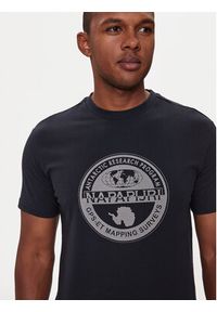 Napapijri T-Shirt S-Bollo NP0A4I3C Granatowy Regular Fit. Kolor: niebieski. Materiał: bawełna #3