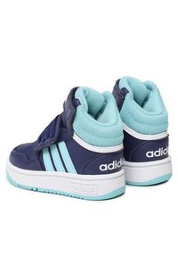 Adidas - adidas Buty Hoops Mid Shoes IF5314 Niebieski. Kolor: niebieski. Materiał: materiał #4