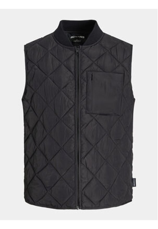 Jack & Jones - Jack&Jones Kamizelka Karl 12249375 Czarny Regular Fit. Kolor: czarny. Materiał: syntetyk