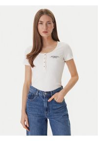 Guess T-Shirt GUESS x NORTH SAILS W6GP01 K2658 Écru Regular Fit. Materiał: syntetyk #1