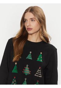 only - ONLY Bluza Yda Xmas 15270956 Czarny Regular Fit. Kolor: czarny. Materiał: bawełna, syntetyk #5