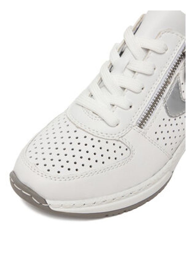 Rieker Sneakersy CEO-N4340-80 Biały. Kolor: biały. Materiał: skóra, syntetyk
