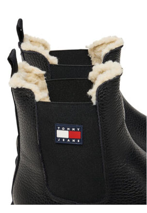 Tommy Jeans Sztyblety Tjw Chelsea Boot Wl EN0EN02826 Czarny. Kolor: czarny. Materiał: skóra