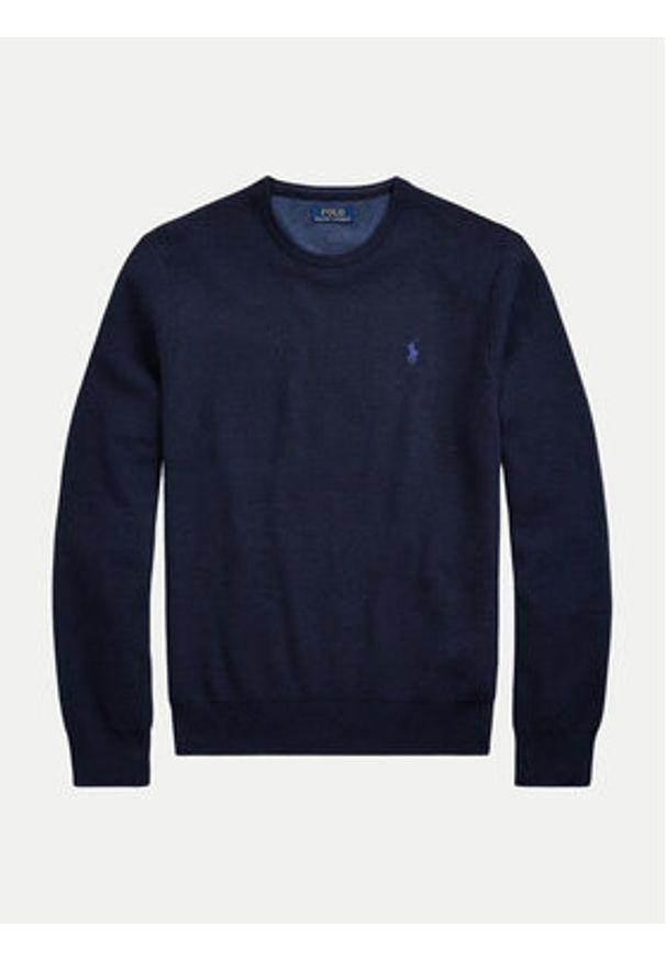 Polo Ralph Lauren Sweter 710918163001 Granatowy Regular Fit. Typ kołnierza: polo. Kolor: niebieski. Materiał: bawełna