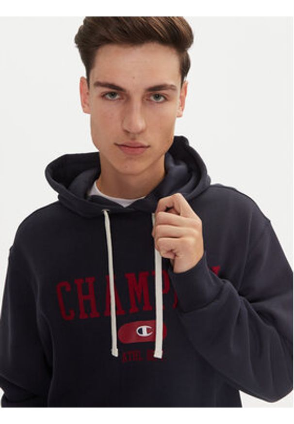 Champion Bluza 220430 Granatowy Regular Fit. Kolor: niebieski. Materiał: bawełna