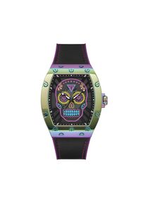 Guess Zegarek Day of The Dead Santa Muerte GW0506G2 Czarny. Kolor: czarny