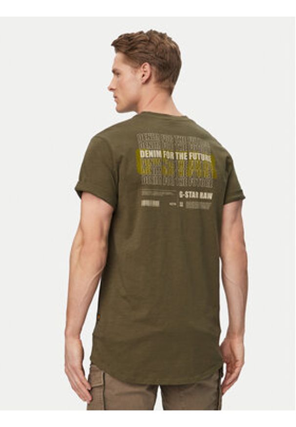 G-Star RAW - G-Star Raw T-Shirt Lash Back D26043-C372 Zielony Relaxed Fit. Kolor: zielony. Materiał: bawełna