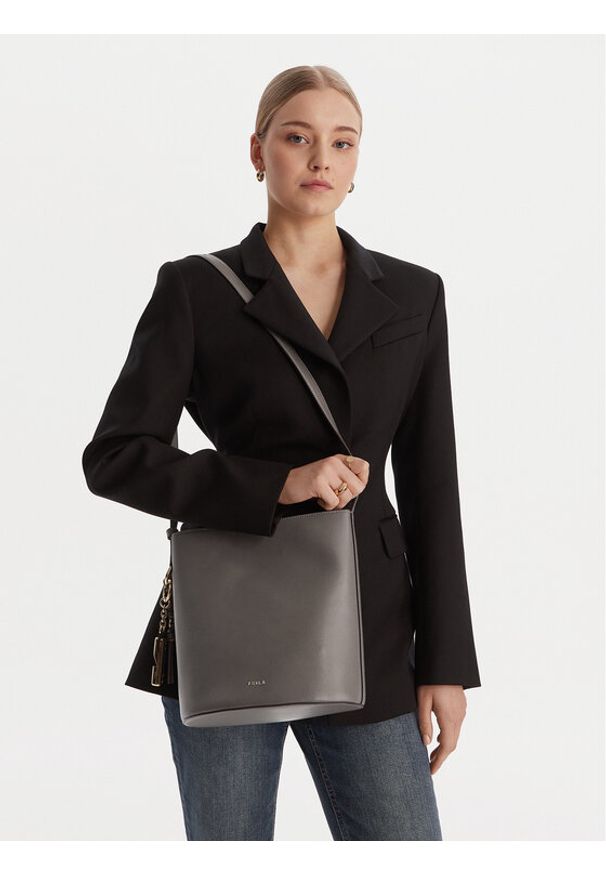 Furla Torebka Roxie S WB01875 ARE000 CN 4283S Szary. Kolor: szary. Materiał: skórzane