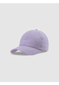 4f - Czapka z daszkiem strapback uniseks - fioletowa. Kolor: fioletowy. Materiał: materiał, bawełna. Sezon: lato. Styl: sportowy