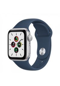 APPLE - Smartwatch Apple Watch SE GPS 40mm aluminium, srebrny | błękitna toń pasek sportowy. Rodzaj zegarka: smartwatch. Kolor: srebrny, niebieski, wielokolorowy. Styl: sportowy