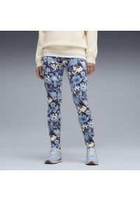 Puma - Damskie legginsy Essentials Nature 2.0 PUMA Cool Blue. Kolor: niebieski. Sport: fitness