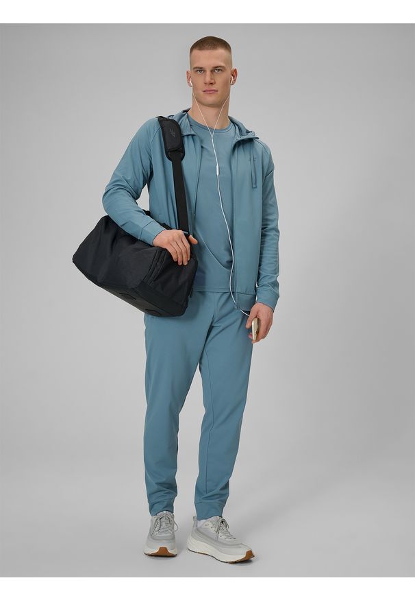 4f - 4F Bluza treningowa regular szybkoschnąca męska - granatowa XL. Kolor: niebieski. Długość rękawa: raglanowy rękaw