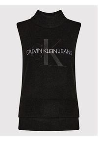 Calvin Klein Jeans Golf J20J217574 Czarny Regular Fit. Typ kołnierza: golf. Kolor: czarny. Materiał: wełna
