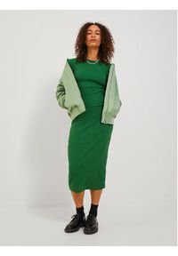 JJXX Sukienka codzienna 12234903 Zielony Stretch Fit. Okazja: na co dzień. Kolor: zielony. Materiał: bawełna. Typ sukienki: proste. Styl: casual #4