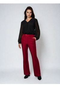 Sinsay - Spodnie flare - koralowy. Kolor: pomarańczowy #1