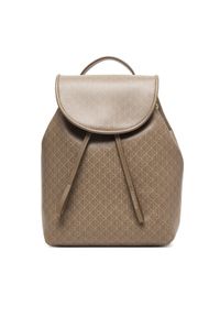Calvin Klein Plecak Emblem Aop Mini Backpack LV04F3507G Beżowy. Kolor: beżowy. Materiał: skóra #1