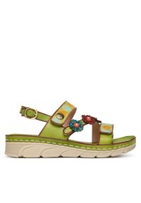 Laura Vita Sandały Dorry 18 Zielony. Kolor: zielony. Materiał: skóra #1
