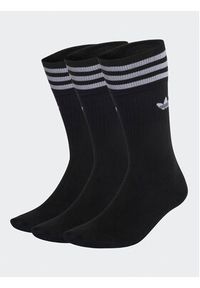 Adidas - adidas Zestaw 3 par wysokich skarpet unisex Solid Crew Sock S21490 Czarny. Kolor: czarny. Materiał: materiał #7