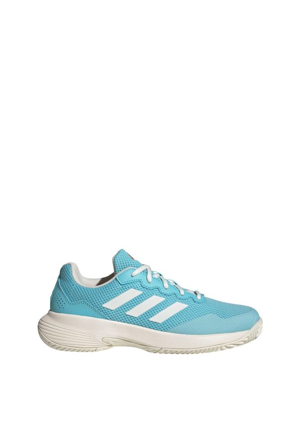 Adidas - Gamecourt 2.0 Tennis Shoes. Kolor: niebieski, wielokolorowy, biały, czerwony. Materiał: materiał. Sport: turystyka piesza, tenis