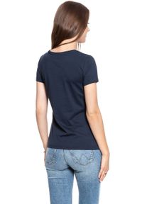 Mustang - MUSTANG T SHIRT DAMSKI Alexia C Print DARK SAPPHIRE 1008380 4136. Wzór: nadruk #3