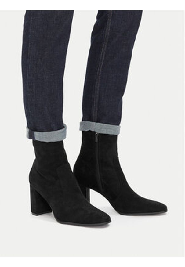 Jenny - JENNY Botki CEO-R25AW2401 Czarny. Kolor: czarny. Materiał: materiał