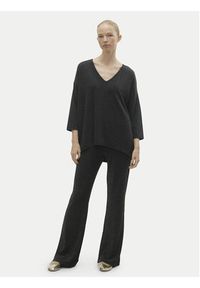Vero Moda Spodnie dzianinowe Kanva 10296871 Czarny Regular Fit. Kolor: czarny. Materiał: syntetyk #3