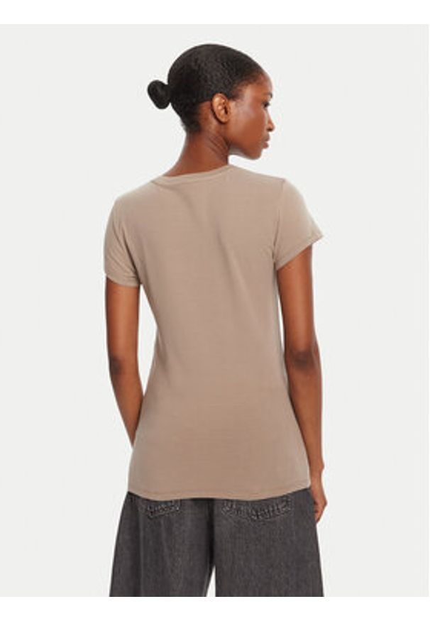 Armani Exchange T-Shirt XW001349 AF17173 U6242 Beżowy Regular Fit. Kolor: beżowy. Materiał: bawełna