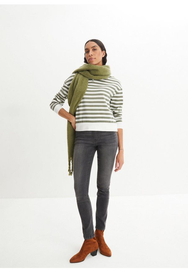bonprix - Jegginsy high waist, long. Stan: podwyższony. Kolor: czarny