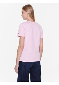 TOMMY HILFIGER - Tommy Hilfiger T-Shirt Tonal WW0WW37562 Różowy Regular Fit. Kolor: różowy. Materiał: bawełna #2