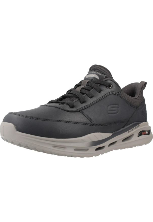 skechers - Buty SKECHERS ARCH FIT ORVAN - MOXLEY Czarny. Kolor: czarny. Materiał: syntetyk, tkanina