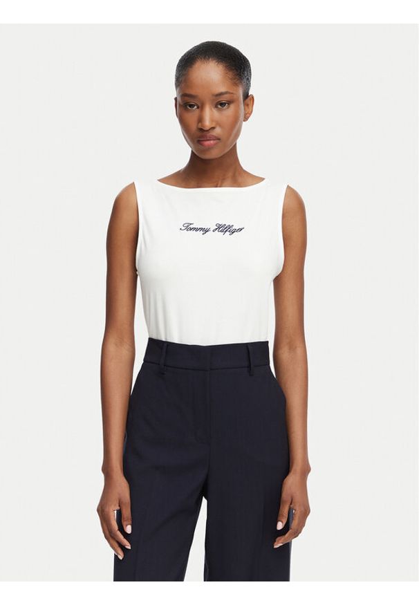 TOMMY HILFIGER - Tommy Hilfiger T-Shirt Classic WW0WW50948 Biały Relaxed Fit. Kolor: biały. Materiał: bawełna