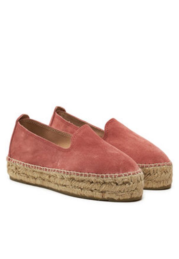 Manebi Espadryle Hamptons Double Sole Espadrilles R 7.0 D0 Różowy. Kolor: różowy. Materiał: zamsz, skóra