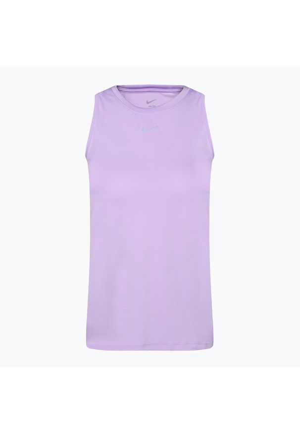 Tank top treningowy damski Nike One Classic Dri-Fit. Kolor: fioletowy, różowy, wielokolorowy. Technologia: Dri-Fit (Nike)