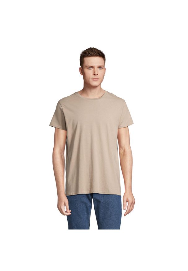 SOL'S - Koszulka Męska Crusader. Kolor: beżowy. Sport: turystyka piesza