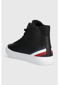 TOMMY HILFIGER - Tommy Hilfiger trampki skórzane TH HI VULC CORE LTH męskie kolor czarny FM0FM04816. Nosek buta: okrągły. Kolor: czarny. Materiał: skóra #5