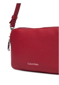 Calvin Klein Torebka Webbing 2X Strap Camera Bag LV04F3656G Czerwony. Kolor: czerwony. Materiał: skórzane #5