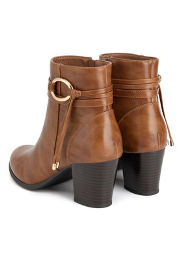 Clara Barson Botki WYL1890-42 Brązowy. Kolor: brązowy. Materiał: skóra