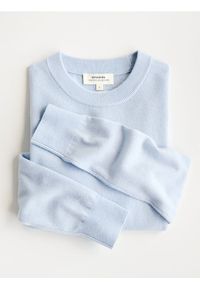 Reserved - Sweter z wełny merino - jasnoniebieski. Kolor: niebieski. Materiał: wełna #1
