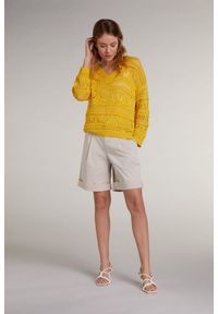 Żółty sweter z wycięciami Oui. Kolor: żółty