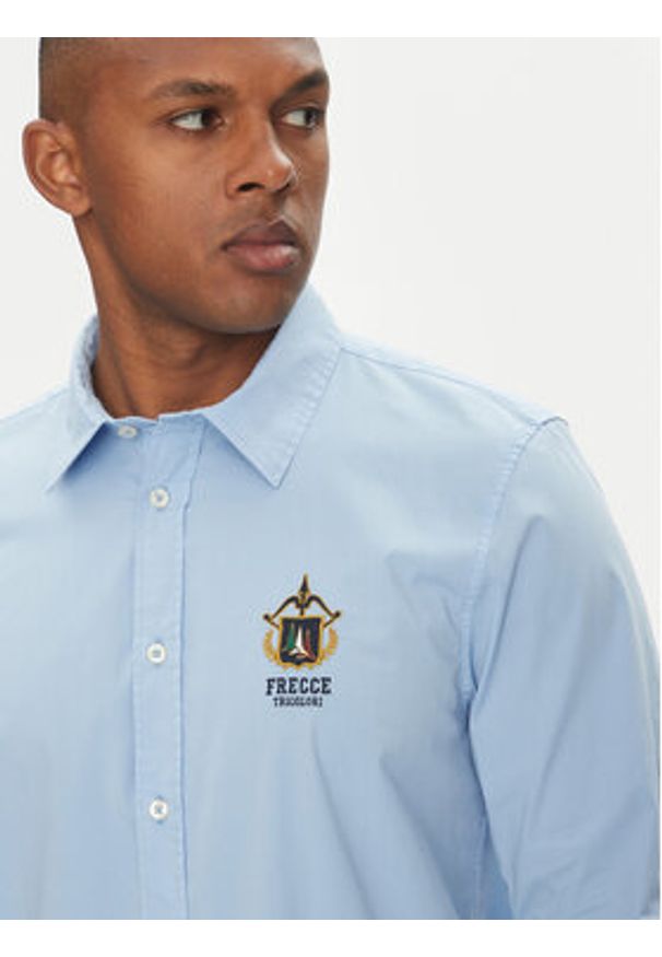Aeronautica Militare Koszula 251CA1261CT3288 Błękitny Regular Fit. Kolor: niebieski. Materiał: bawełna