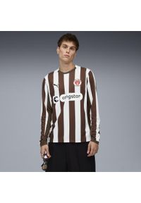Puma - Męska koszulka domowa FC St. Pauli 25/26 z długim rękawem PUMA. Kolor: brązowy, biały, wielokolorowy. Długość rękawa: długi rękaw. Długość: długie. Sport: piłka nożna