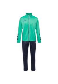 Zestaw dresów sportowych dla dorosłych Hummel Promo Poly Suit. Kolor: niebieski, wielokolorowy, zielony. Materiał: dresówka. Sport: piłka nożna #1