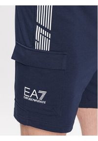 EA7 Emporio Armani Szorty sportowe 3RPS55 PJLIZ 1554 Granatowy Regular Fit. Kolor: niebieski. Materiał: bawełna, syntetyk. Styl: sportowy #3
