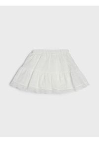 Sinsay - Ażurowa spódnica z ozdobną koronką - biały. Kolor: biały. Materiał: koronka. Wzór: ażurowy, koronka #1