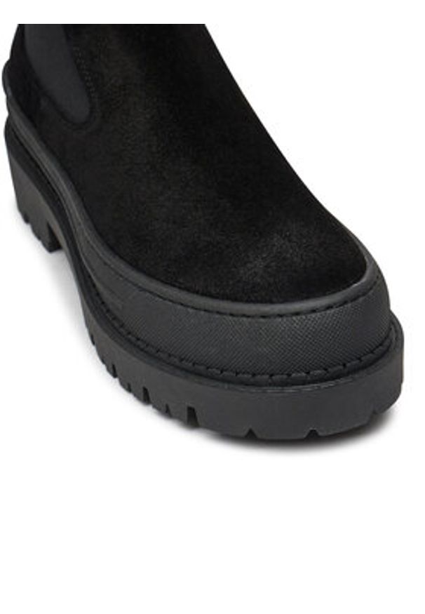 Tommy Jeans Sztyblety Tjw Foxing Chelsea Suede EN0EN02631 Czarny. Kolor: czarny. Materiał: zamsz, skóra