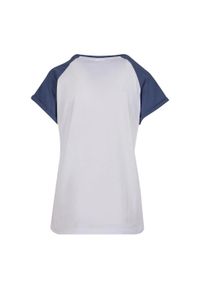 Urban Classics - T-shirt Damski Kontrastowy Raglanowy. Kolor: wielokolorowy, niebieski, brązowy. Długość rękawa: raglanowy rękaw