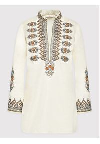 Tory Burch Tunika Embroidered 87518 Beżowy Relaxed Fit. Kolor: beżowy. Materiał: bawełna #4