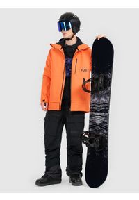 4f - 4F Kurtka snowboardowa membrana 15000 męska - pomarańczowa XL. Kolor: pomarańczowy. Materiał: materiał, poliester. Długość rękawa: raglanowy rękaw. Sezon: zima #1