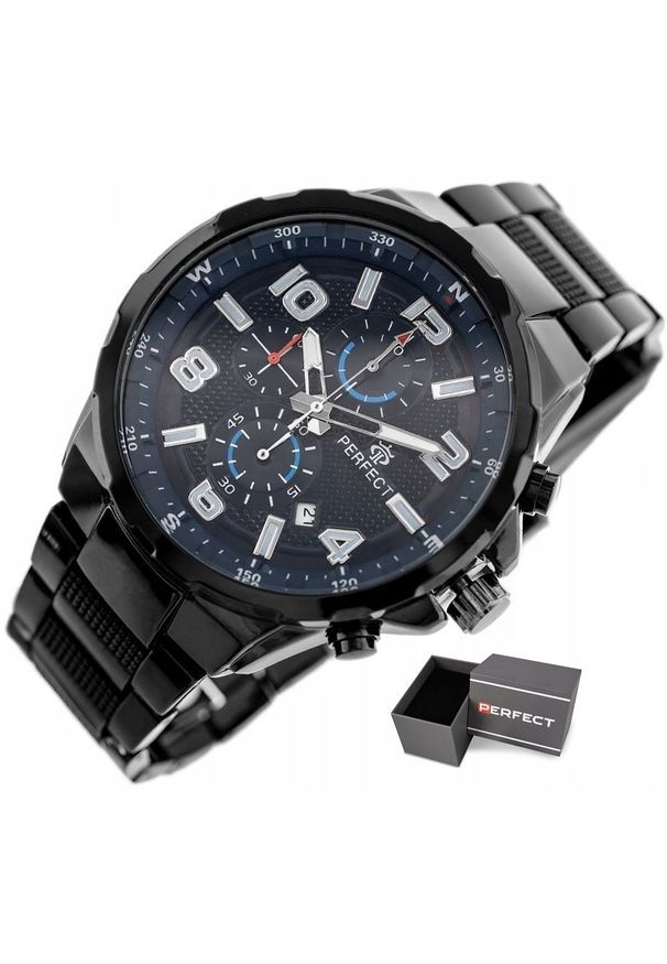 Zegarek Perfect ZEGAREK MĘSKI PERFECT RAMON CHRONOGRAF +BOX GRAWER